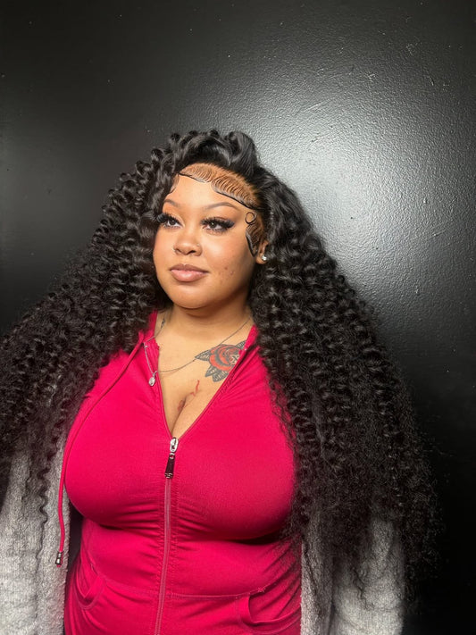 BLACK CURLY LACE FRONTAL WIGS ♡